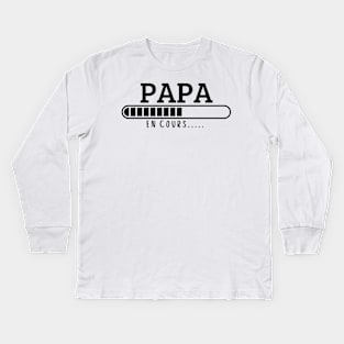 Dad in class, pregnancy announcement Kids Long Sleeve T-Shirt